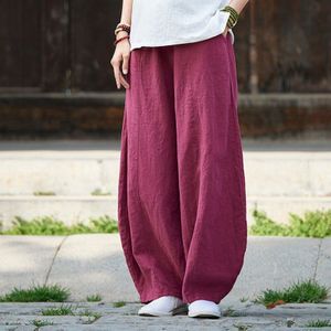 Etnische Vintage Harembroek Vrouwen Katoen Linnen Bloeier Harajuku Streetwear Broek Vrouwelijke Broek Online Chinese Winkel TA1601