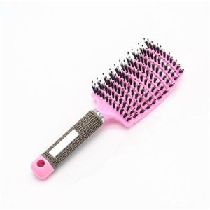 1Pc Detangling Kam Massage Haar Kam Krullend Haar Borstel Varkenshaar Borstel Salon Hair Styling Tools Kapper Accessoires