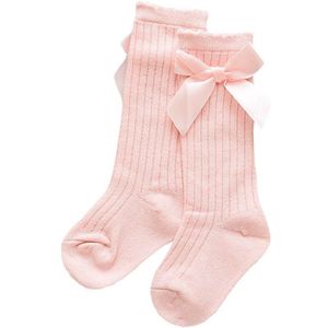 5 Paar Baby Meisjes Lange Sokken Boog Knoop Katoen Anti-Slip Herfst Sokken Spaans Knie Hoge Sok M09