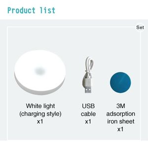 Baby Wc Slaapkamer Deur Oplaadbare Draadloze Mini Licht Usb-Opladen Lamp Led Touch Night Light