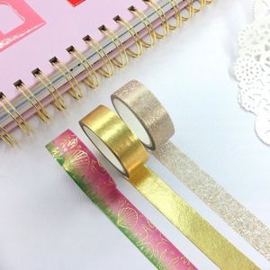 3Pcs Set Gouden Folie Washi Tape Adhesiva Decorativa Japanse Briefpapier Deco Tapes