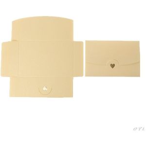 10 Pcs Blank Mini Hart Retro Papier Enveloppen Bruiloft Uitnodiging Envelop Voor Brief Wenskaarten