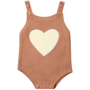 Lente Herfst Kleding Baby Meisje Gebreide Bodysuit Jongen Jumpsuit Pasgeboren Mouwloze Outfits Zuigeling Hart Ster Kleding Meisjes Romper