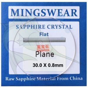 2 stks/partij 28mm ~ 32mm 0.8mm Dikte Platte Sapphire Horloge Glas Kristal Onderdelen
