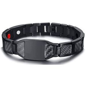 Heren Rvs Masonic Magnetische Armband Met Zwarte Carbon Hologram Armbanden Mannelijke Sieraden Afslanken Product