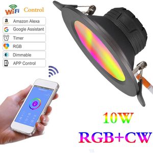 Wifi Smart Licht Led Downlight Led Plafondlamp 10W Kleur Rgb Wake-Up Compatibel Met Alexa En Google assistent