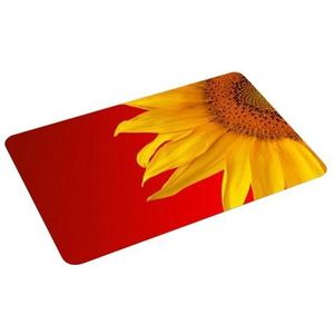 Zonnebloem Flanel Non-Slip Wateropname Deur Mat Tapijt Floor Badkamer Decor