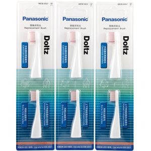 2 Stuks Originele Onderdelen Vervanging Opzetborstel WEW0957 Pak Voor Panasonic EW-DS11 Elektrische Tandenborstel