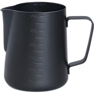 600Ml Rvs Melk Opschuimen Jug Latte Espresso Zwarte Coating Non-stick Pitcher Eenvoudige Reiniging Cup Container