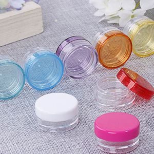 10 stks/set Cosmetische Lege Pot Pot Doos Makeup Tools 5g Nail Art Cosmetische Bead Opslag Container Ronde Fles Transparant plastic