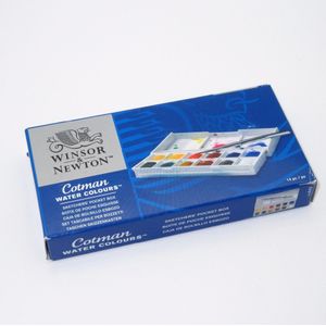 Winsor & Newton Cotman Aquarel Sketchers' Pocket Box 12 Half Pannen Mini Set