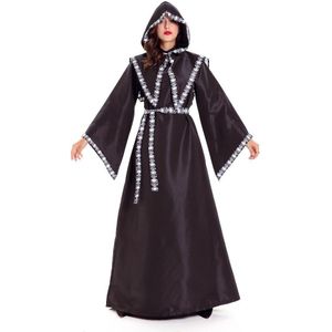 Volwassen Halloween Cosplay Wizard Heksen Grim Reaper Kostuum Mannen En Vrouwen Koppels Zwarte Gewaden Kostuums