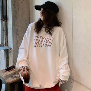 Hoodies Vrouwen Brief Gedrukt Boyfriend Unisex Ulzzang Oversize Streetwear Mode Bovenkleding Toevallige Aankomst Ins Tiener Chic