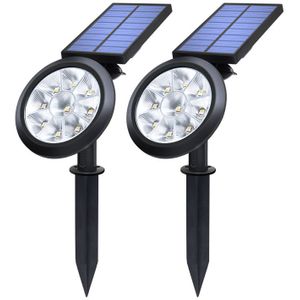 Solar Spotlights Verbeterde Solartuinlamp Outdoor Waterdichte 9 LED Landschap Verlichting Solar Wandlamp voor Tuin Oprit Gazon