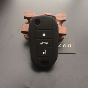 ZAD 3 Knop Siliconen Flip Remote Key Case Fob Cover Houder voor Citroen C4 CACTUS C5 C3 C4L elysee sleutel shell case