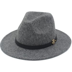 100% Wol vrouwen mannen Brede Rand Fedora Hoed Voor Laday Kasjmier Jazz Kerk Cap Vintage Panama Sombrero Top hoed 20