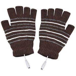 Vingerloze Usb Aangedreven Verwarming Handschoenen Outdoor Bergbeklimmen Rijden Kantoor Herfst En Winter Hand Warm Verwarmde Handschoenen