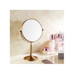 Antiek Messing Badkamer Spiegel 8 Inch 3x Vergrootglas Make-Up Spiegel 360-Graden Roterende Vanity Make Spiegels Dubbelzijdige Spiegel