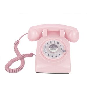 TelPal - Retro Telefoon - Blauw - Klassieke Vintage Draaiknop - Handsfree Vaste Telefoon