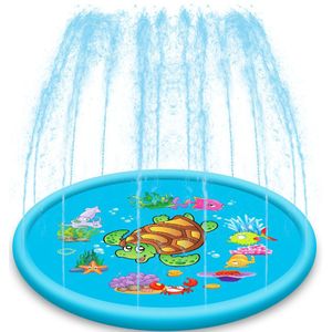 110Cm Of 170Cm Opvouwbare Draagbare Sprinkler Water Speelkleed Outdoor Opblaasbare Kids Peuter Fontein Spelen Pad Water Spelen apparatuur