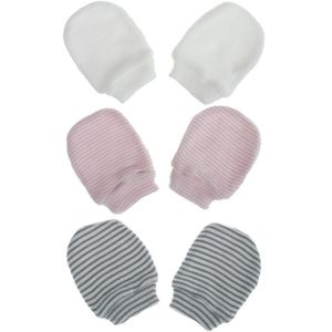 3 Paar Baby Anti Krassen Zachte Handschoenen Pasgeboren Bescherming Gezicht Scratch Mittens R9JD