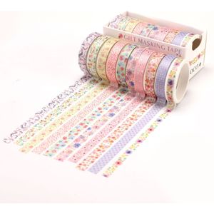 10 Stks/pak Roze Liefde Hart Bronzing Washi Tape Set Diy Decoratie Sticker Scrapbooking Dagboek Zelfklevende Masking Tape Briefpapier