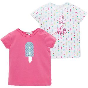 Honeyzone Baby Girl T-shirt 0-2Years Zomer Katoen Roze Korte Mouwen Tops Kinderen Kids Infantil Kleren