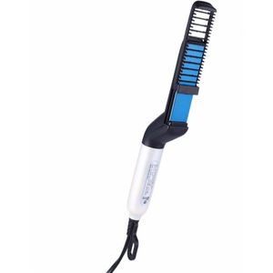 Multifunctionele Elektrische Haar Kam Quick Baard Stijltang Curling Curler Mannen Beauty Hair Styling Tool OPP Zak Pack
