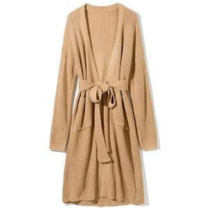 Wotwoy Riem Gebreide Lange Vesten Vrouwen Herfst Winter Casual Basic Trui Vrouw Lange Mouwen Button Solid Truien Vrouwelijke