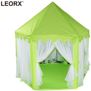 Leuke Hexagon Speelhuisje Meisjes Prinses Kasteel Kinderen Kids Grote Indoor Play Tent (Groen)