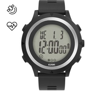 Mannen Sport Running Horloge Gps Timing Ezon T909C Optische Hartslag 5ATM Waterdichte Chronograph Alarm Stappenteller Voortgangsbalk