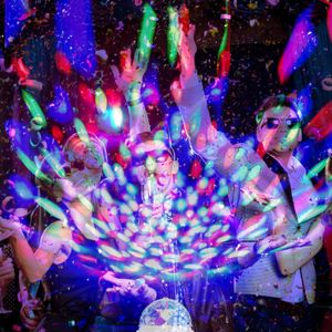 E27 3W Mini Disco Podium Verlichting Led Xmas Party Dj Karaoke Decor Lamp Muziek Controle Roterende Kristallen Magische Bal kleurrijke Licht