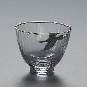 110 Ml Japanse Stijl Boutique Hittebestendig Glas Koper-Nikkel Zilveren Kikker Master Cup Theekopje Kung Fu Thee set Creatieve Thee Kom