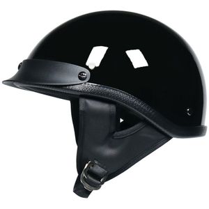 Retro En Vintage Half Open Gezicht Dot Goedgekeurd Motorhelm Voor Man En Vrouw
