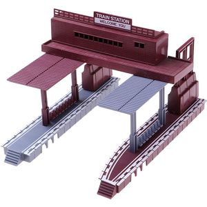 1:87 Schaal Trein Station Simulatie Layout Ho Gauge Building Model Diorama Deel Accessoire Model