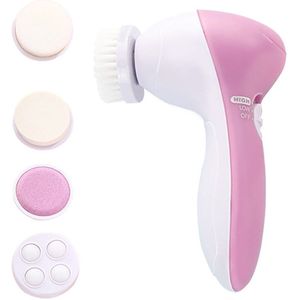 5 In 1 Elektrische Gezichtsreiniger Gezicht Wassen Reiniging Machine Skin Pore Cleaner Body Reiniging Massage Mini Beauty Massager Brush