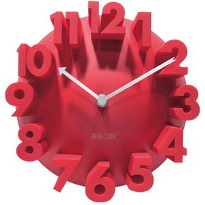 Cartoon Stereo 3D Digitale Wandklokken, novel kinderen slaapkamer Grote Decoratieve wandklok met Roze Rood Wit Horloge Kids