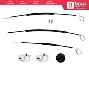 Bross Auto-onderdelen BWR250 Elektrische Ruitbediening Regulator Reparatie Kit Linksvoor Deur 8200325136, 8201010926 Voor Renault Megane 2