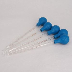 1-10 Ml Glazen Pipet Met Rubber Bulb Lab Chemie Dropper Doseren