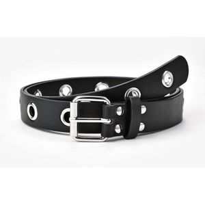 Oogje Pu Hollow Penk Riem Vrouwen Mode Dunne Vierkante Gesp Legering Riemen Vrouwelijke Jeans Jurk Tailleband Brand