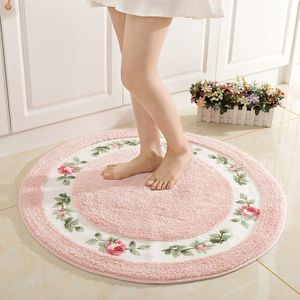 Pastorale Ronde Vloermat Tapijt Voor Woonkamer Balkon Badkamer Anti-slip Wateropname Tapijt Stoel Mat Gebied Tapijt home Decor