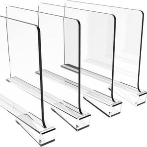 Acryl Plank Verdelers Plank Divider Voor Kasten Met Houten Planken Plank Verdelers Voor Kast Organisatie Kast Plank Divider