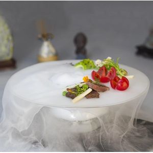 Milieu Gezondheid Creatieve Droog Ijs Glas Koken Servies Luxe Hotel Gerechten Salade Kommen Hollowware Moleculaire Handgemaakte