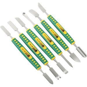 6 in 1 Metal Spudger Dual Uiteinden Koevoet Stick voor iPad Mobiele Telefoon Laptop Tablet Computer Horloge DIY Reparatie Opening handgereedschap Set