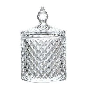 Europese Crystal Glas Opslag Pot Snoep Kom Met Cover Suiker Blikjes Diamond Candy Box Sieraden Opslag Jar Keuken Opslag Jar