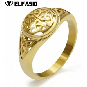 Vrouwen Meisje Rvs Ring Gold Keltische Mode-sieraden