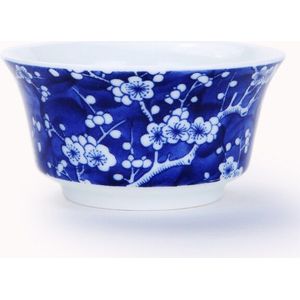 65Ml Jingdezhen Vintage Blauw En Wit Porselein Pruim Bloem Geschilderd Koffie Thee Kom Drinkware Maken Zwarte Thee Koffie Sake cup