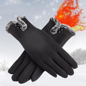 Winter Vrouwen Non-Fleece Touch Screen Warme Handschoenen Mode Dame Fleece Verdikte Wind-Proof Ski Riding Rijden handschoenen