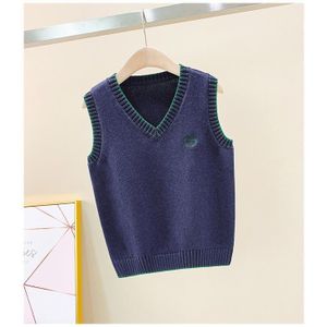 Herfst Tieners Gebreide Trui Vesten Voor Kinderen V-hals Effen Kleur Kids Meisjes Kleding Jongens Gebreide Tops Vesten School Uniformen
