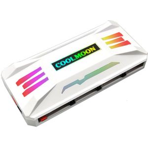 Coolmoon Rgb Controller 4Pin Pwm 5V 3Pin Argb Koelventilator Smart Intelligente Afstandsbediening Voor Pc Case Chassis Radiator koeler
